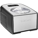 Cuisinart ICE-100 1.5-Quart Ice Cream and Gelato Maker, Fully Automatic with a Commercial Quality Compressor and 2-Paddles, 1