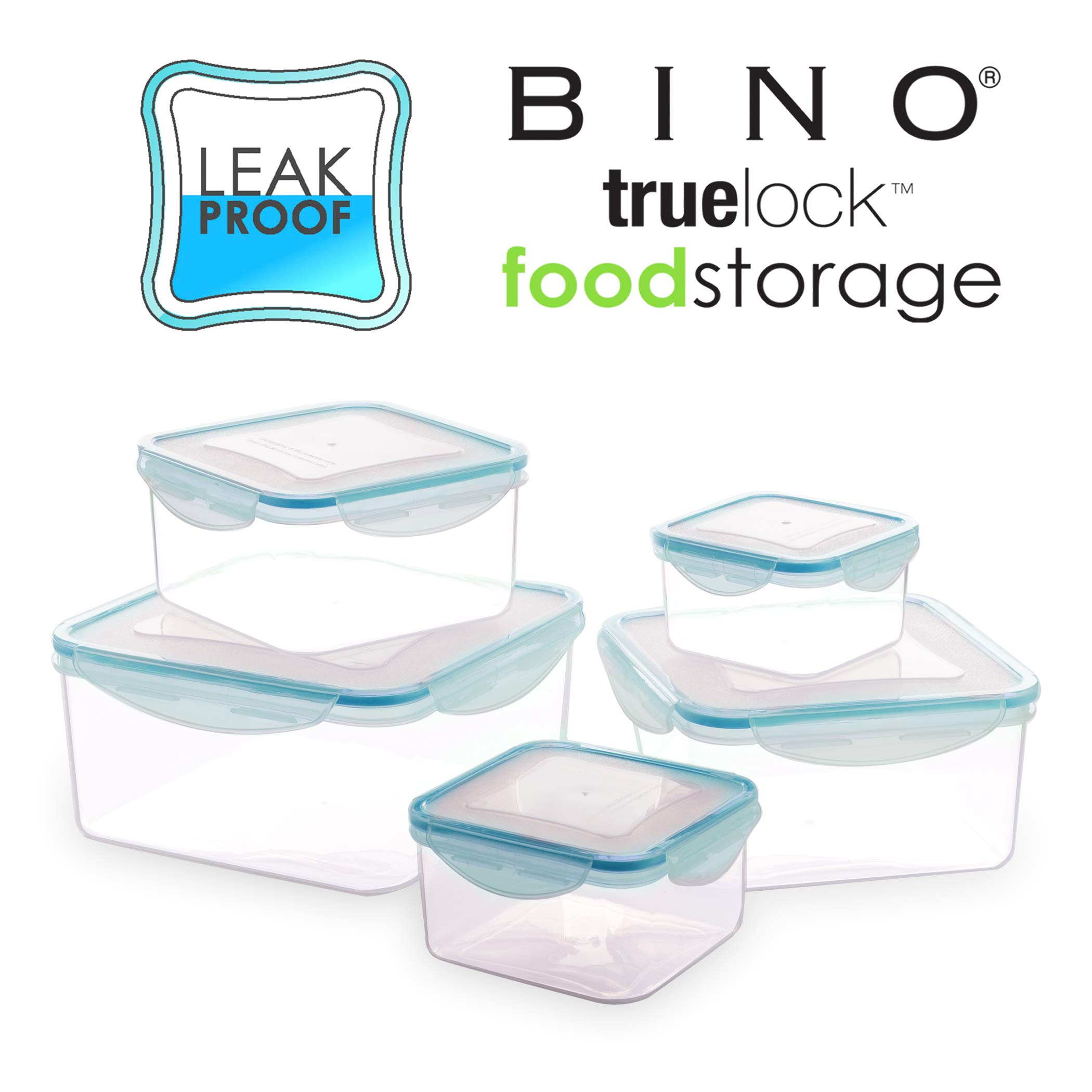 10Pcs Square LeakProof Plastic Snap Lock Food Storage Container Set with Lids 841179130163 eBay