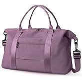 Travel Duffle Bag, Waterproof Weekender Bag Carry On Tote Bags for Women, Travel Essentials Sport Gym Bag for Men, Hospital Bag for Labor and Delivery, Overnight Bag Luggage Bag with Trolley Sleeve