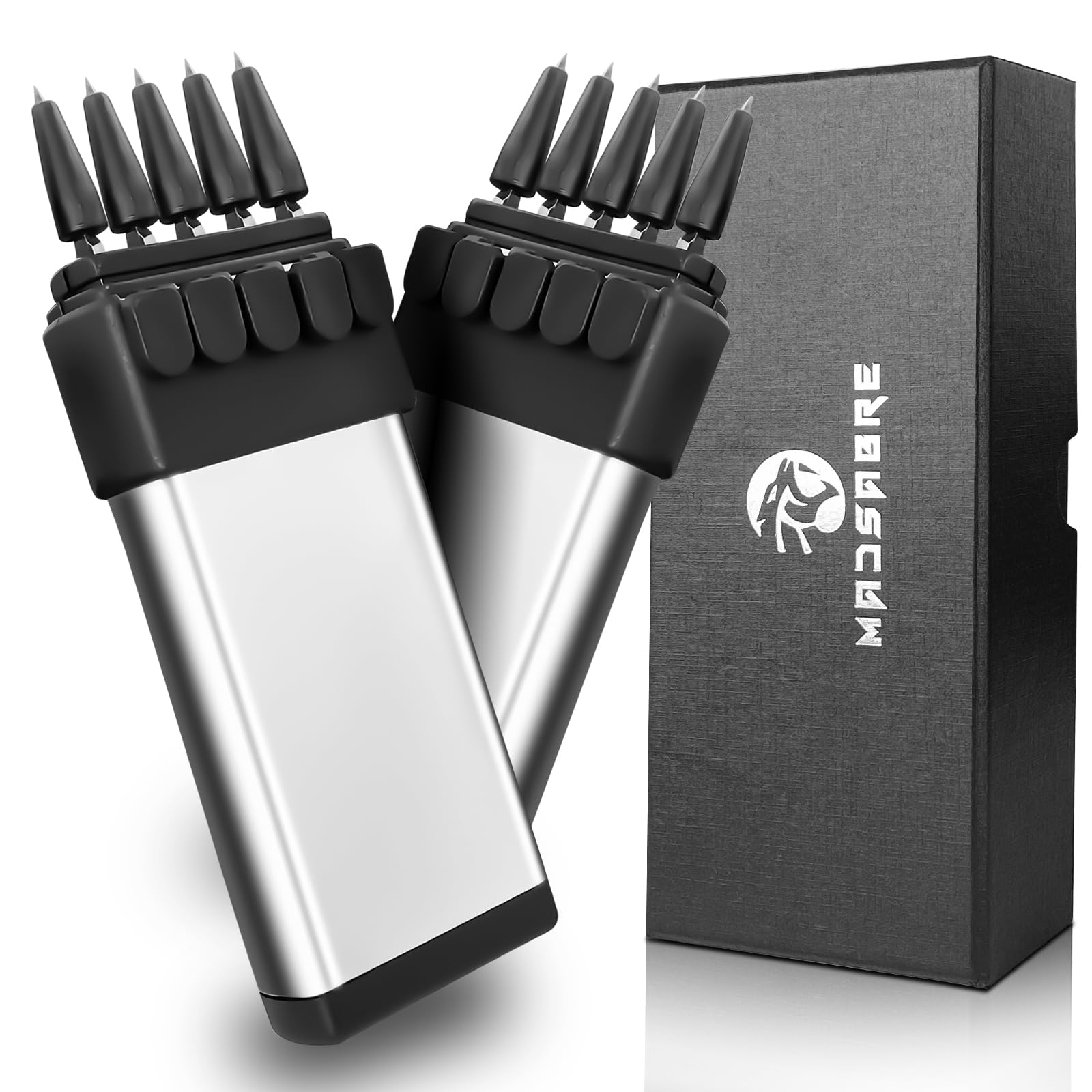 Photo 1 of MADSABRE Ballistic Dart Launcher, Metal Darts Accurate Shooting for Hunting Camping Shooting Self-Defense and Survival, Adult Toy (White)