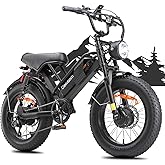 Electric Bike for Adults, 2000W/1000W Fat Tire Ebike 30MPH Dual Motor Electric Bike with Removable 48v 20.8ah Lithium Battery