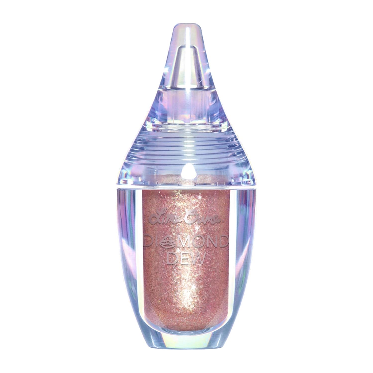 Lime Crime Diamond Dew Glitter Eyeshadow, Rose Goals - Iridescent Lid Topper Rose Gold - Reflective Sparkle Shadow for Lids, Cheeks & Body - Won't Smudge or Crease - Vegan - 0.14 fl oz