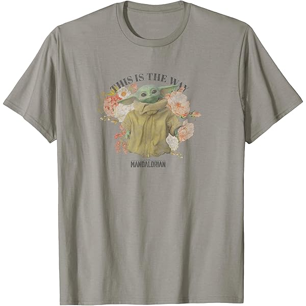 Ropa Oficial Disney Camiseta Star Wars The Mandalorian Con Grogu - Diseño Trio De Poses Animadas - Algodón Oficial Camiseta Mandalorian Grogu