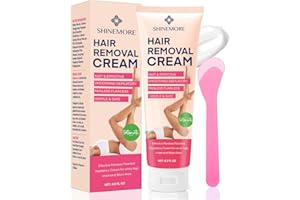 SHINEMORE Intimate Hair Removal Cream for Women: Effective Painless Flawless Depilatory Cream for arms legs chest and Pubic Area - Suitable for All Skin Types 120ml