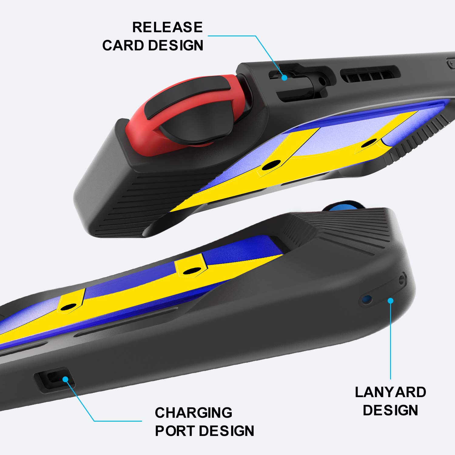 Nintendo Switch Case, Heavy Duty Cover Case for Nintendo Switch with Shock-Absorption and Anti-Scratch (Blue)