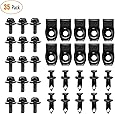 GOOACC GRC-70 35PCS Engine Under Cover Splash Shield Guard Body Bolts Bumper Fender Liner Push Retainer Fastener Rivet Clips