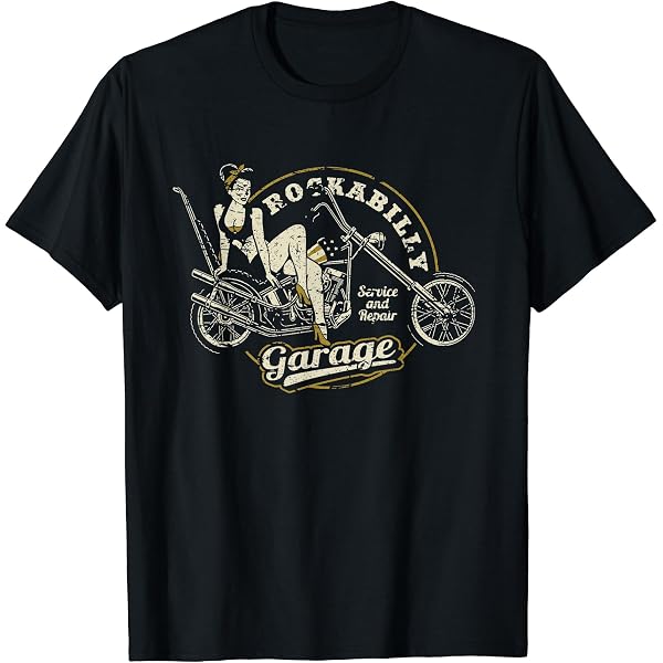 Amazon.com: Vintage Style Motorcycle Retro Distressed Design T