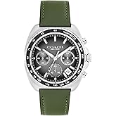 Coach Charter Men's Chronograph Quartz Watch – 39 mm Stainless Steel Case – Calfskin Strap – Essential Accessory, Gift for Him