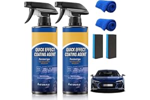 HEPANIO 2PCS Car Coating Spray,Quick Effect Coating Agent for Car Coating Spray,Quick Effect Coatings Agent,Waterless Wash Polish,Paint Protection Glass Cleaner