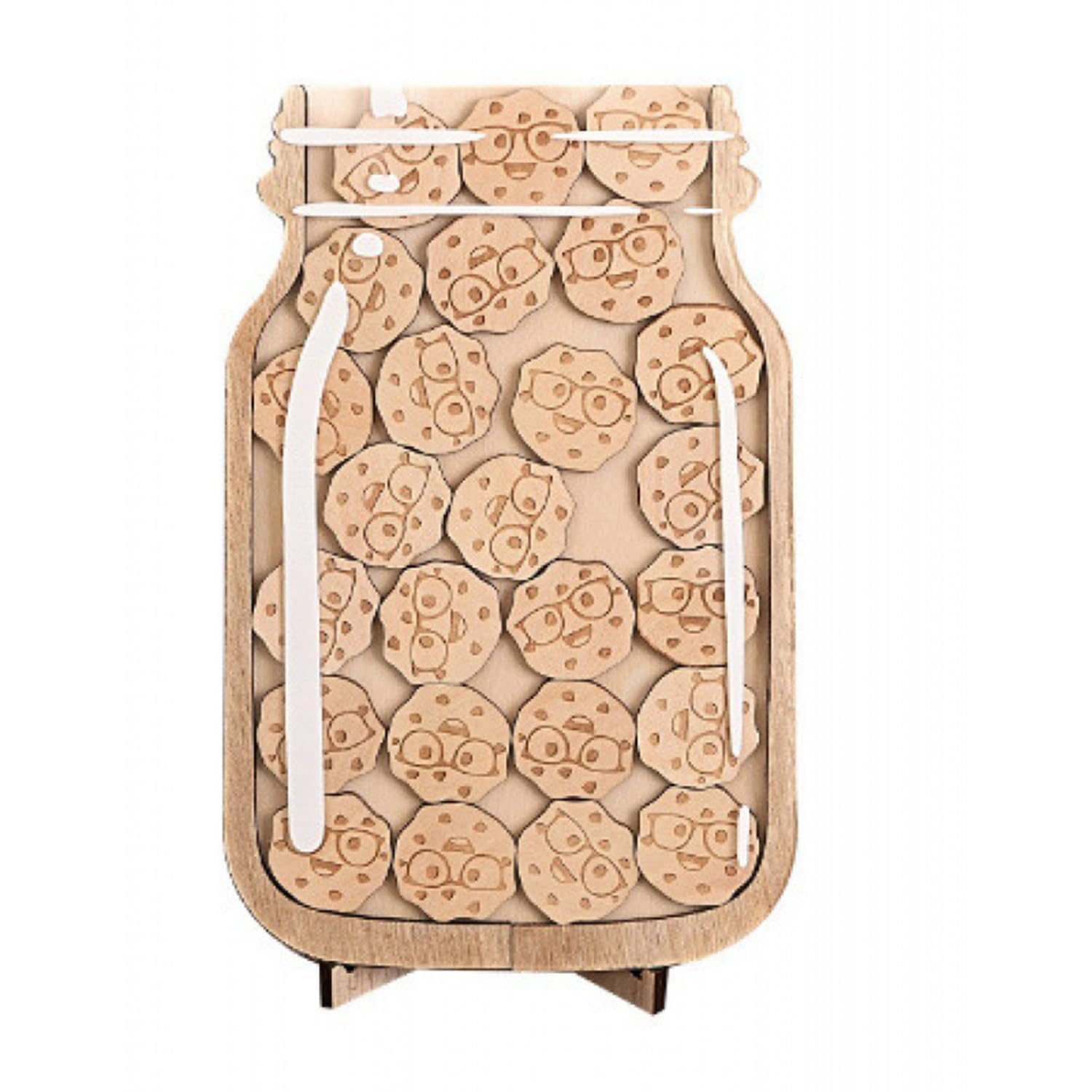 Reward Jar With Tokens, Wooden Reward Jars And Smile Cookie Tokens Potty Training Rewards For Children Behaviour, Daily Chores Rewards Chart For Kids