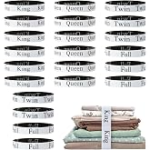 22 Pack Bed Sheet Organizer Bands, Elastic Bedding Bands Labels for Organizing Bed Sheets, Includes 6 Hook and Loop Adjustable Sheet Organizer Straps