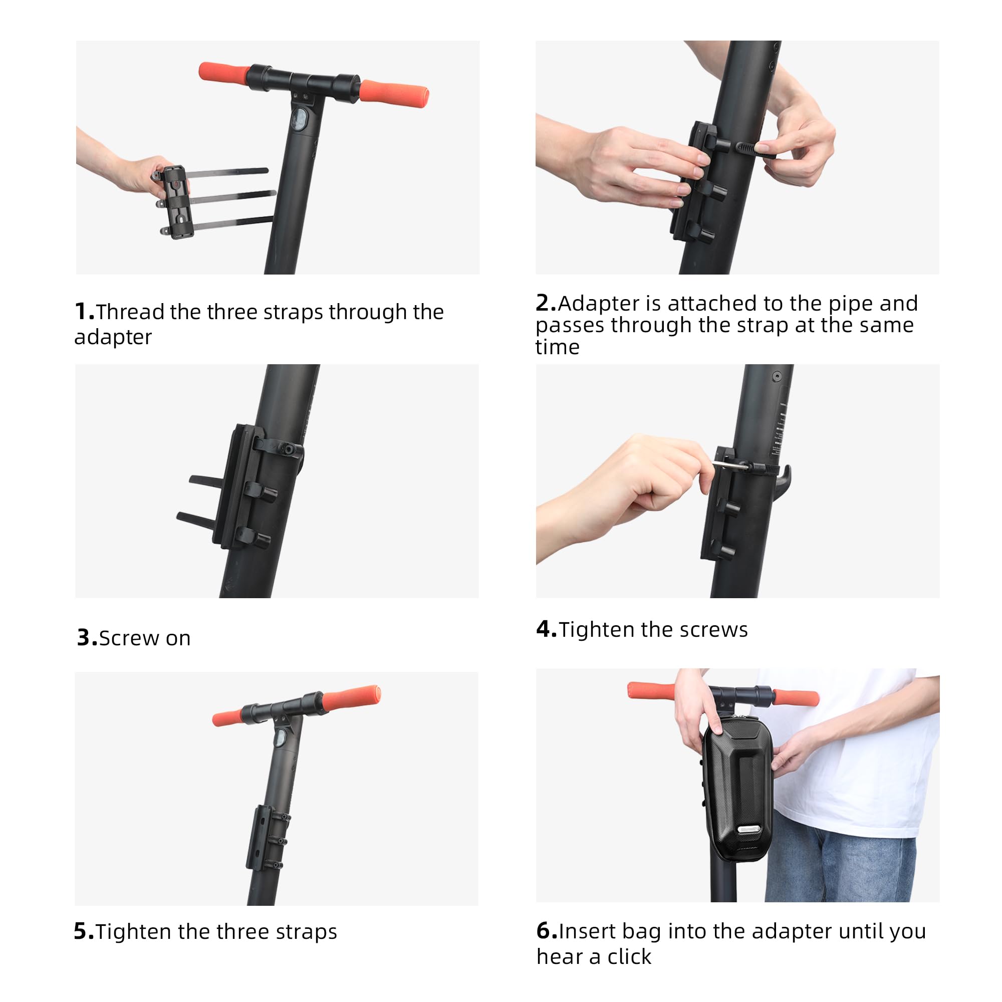 Rhinowalk Scooter Bag Handlebar Bag Waterproof Front Storage Bag Bike Frame Bag for Electric Scooter/Bicycle/Motorcycle