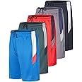 Real Essentials 5 Pack: Boys' Athletic Basketball Shorts with Pockets - Youth Activewear (Ages 4-18)