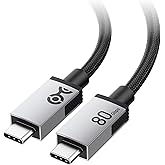Cable Matters 80Gbps Premium Braided USB4 Cable - 6.6ft / 2m, Up to [8K@120Hz / 4K@480Hz Video, 240W Charging, 80Gbps Data Transfer], USB 4 Cable Compatible with Thunderbolt 5 / Thunderbolt 4 / USBC