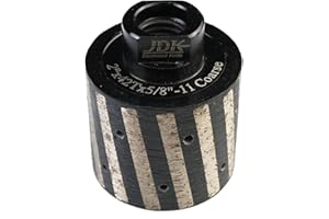 JDK DIAMOND TOOLS JDK 2 Inch Diamond Drum Wheel Resin Filled Zero Tolerance for Grinding Granite Marble Engineering Stones Concrete Sink Hole with 5/8’’-11 Thread (2 Inch,Resin Filled)