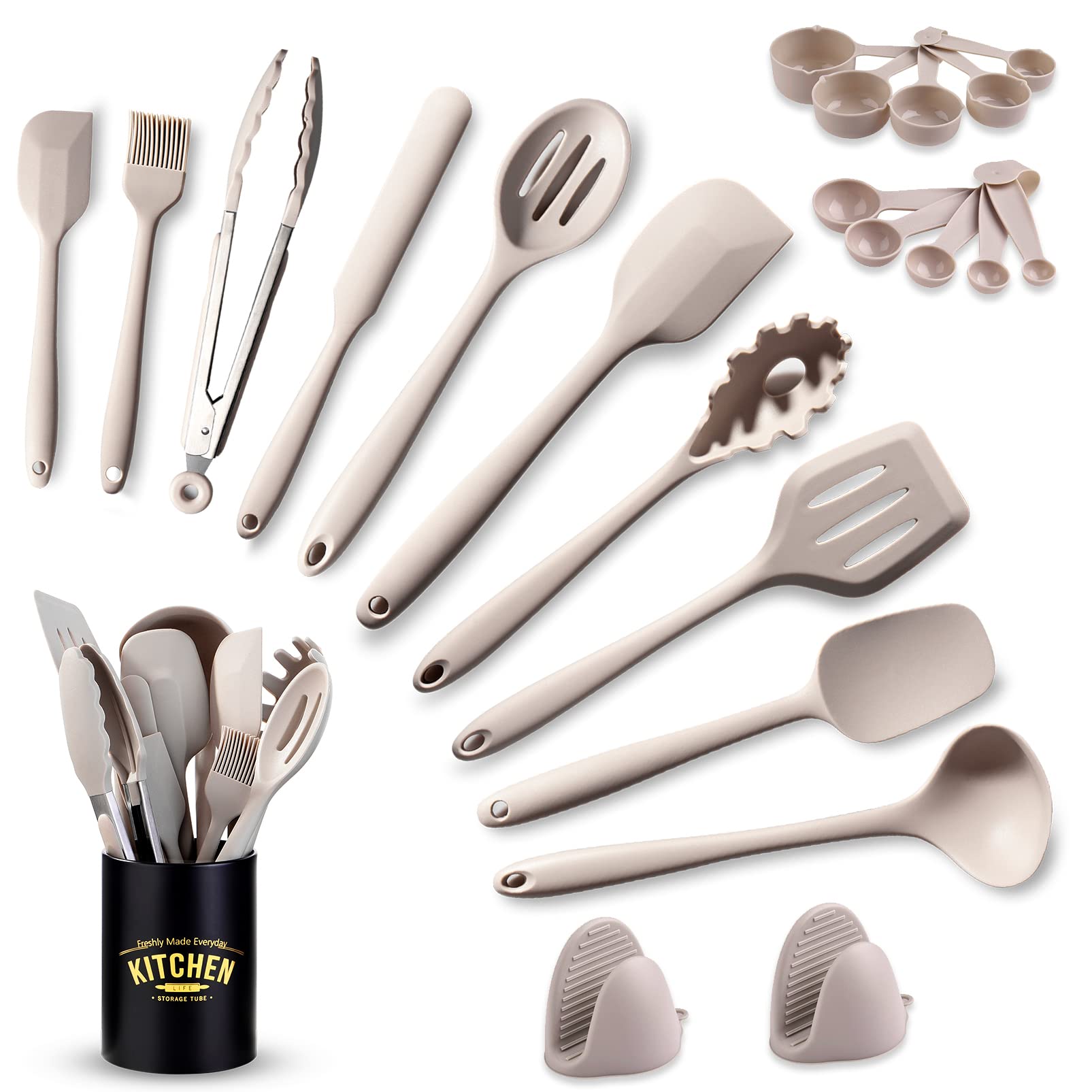 Utensilios-Cocinar-Resistencia-de-Silicona-para-Sartenes-24-Piezas-Juego-de-Platos-de-Cocina-Set-Espatula-Accesorios