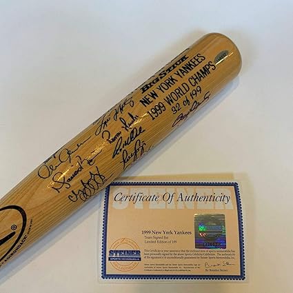 derek jeter signed bat