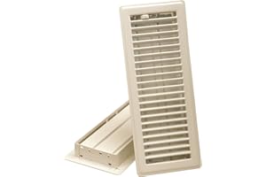 Imperial Manufacturing RG0244 4-Inch by 10-Inch Louvered Floor Register, Almond