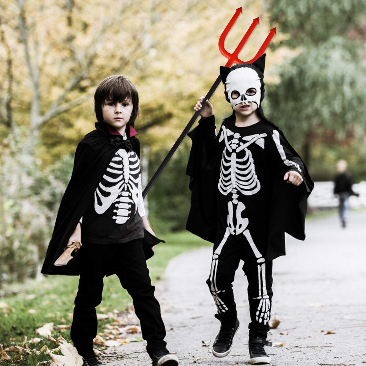 Fansport Halloween Kids Toy Pitchfork with Handle Halloween Prop Costume Prop Haunted House Prop