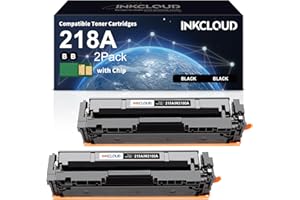 218A Black Toner Cartridges with Chip High Yield Replacement for HP 218A W2180A 218X W2180X for HP Color Pro MFP 3301FDW 3201