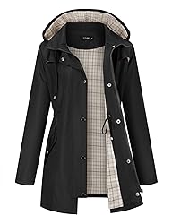 LOMON Women Rain Jacket Lightweight Hooded Jackets