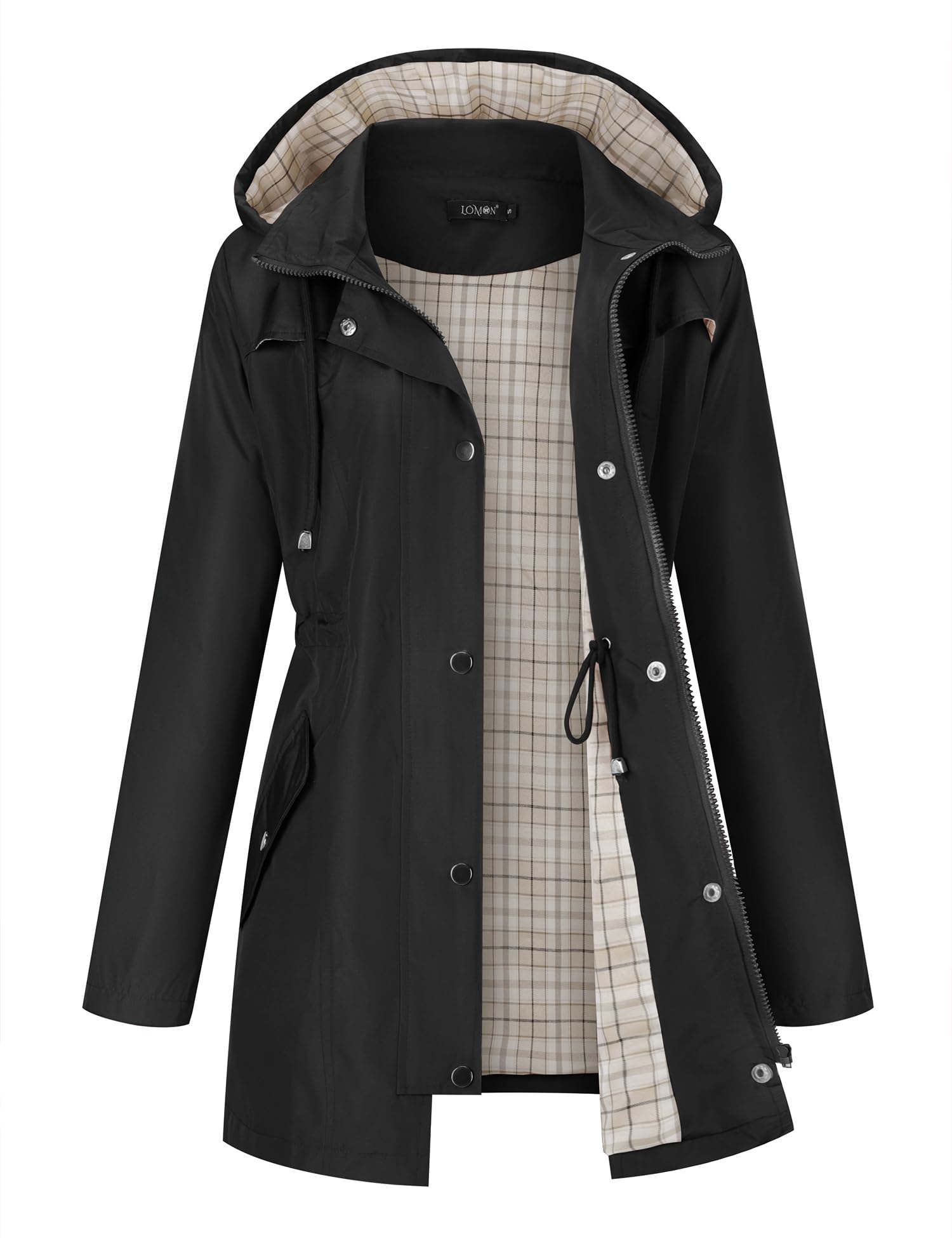 LOMON Women Rain Jacket Lightweight Hooded Jackets