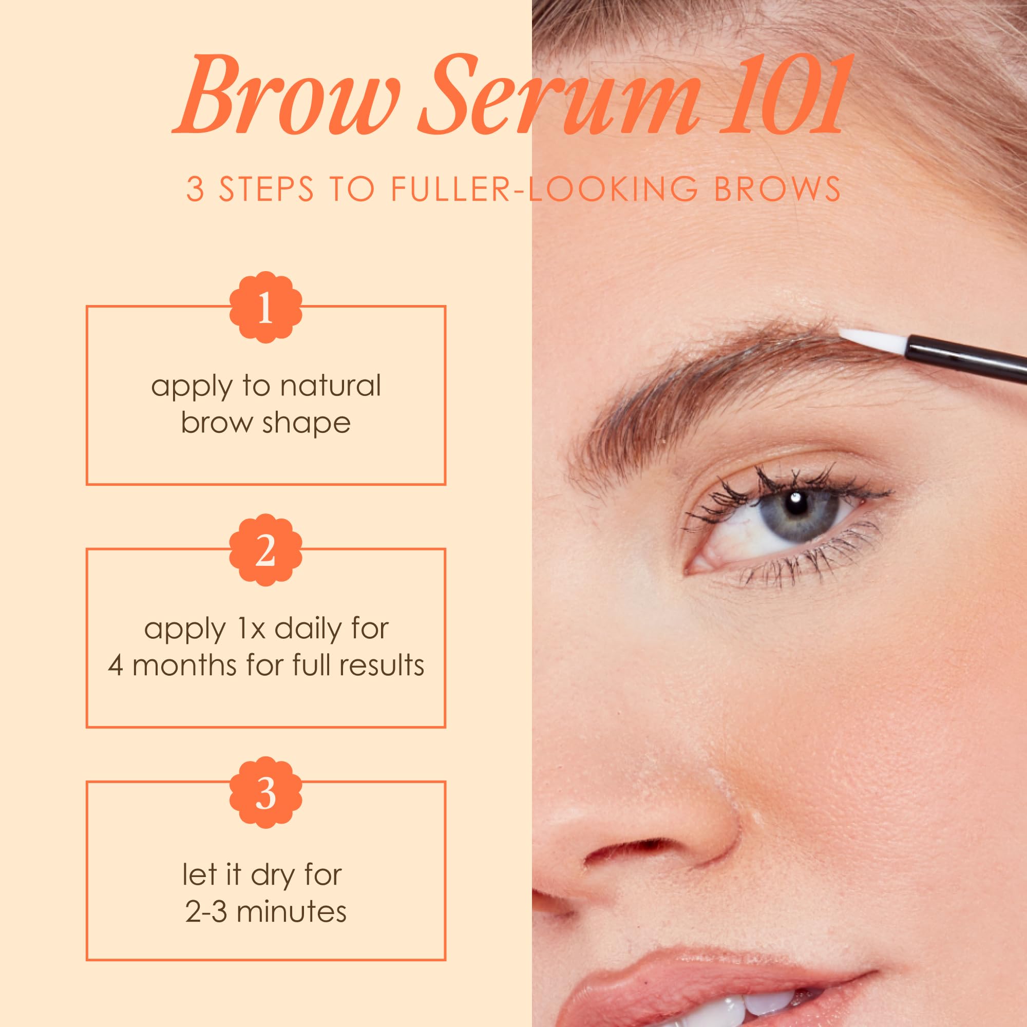 Grande Cosmetics GrandeBROW Brow Enhancing Serum For Fuller, Bolder, Looking Eyebrows - Brow Serum With Vitamins, Peptides, Antioxidants, Amino Acids, Cruelty-Free