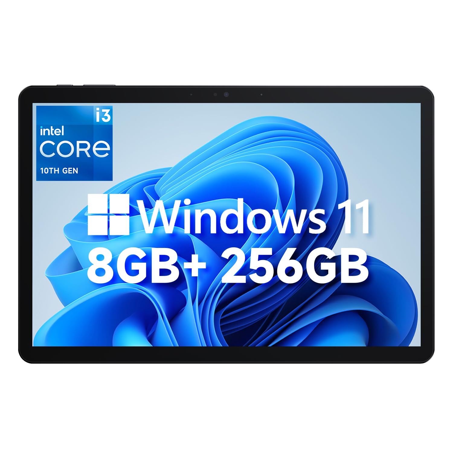 CHUWI Hi10 X2 Windows 11 Tablet 10.1'', Intel Core i3 (hasta 3.9GHz), 8GB RAM 256GB SSD, Windows Tablet PC, 4K Micro HDMI, WiFi 6, BT 5.3, USB 3.2, Cámaras Duales, USB-C, con Estuche