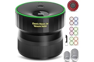 2026 Upgraded Automatic Mason Jar Vacuum Sealer, Electric Vacuum Sealer for Regular Mouth and Wide Mouth Canning Jars