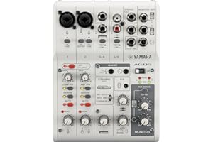 Yamaha AG06MK2 White 6-Channel Live Streaming Loopback Mixer/USB Interface with Steinberg Software Suite