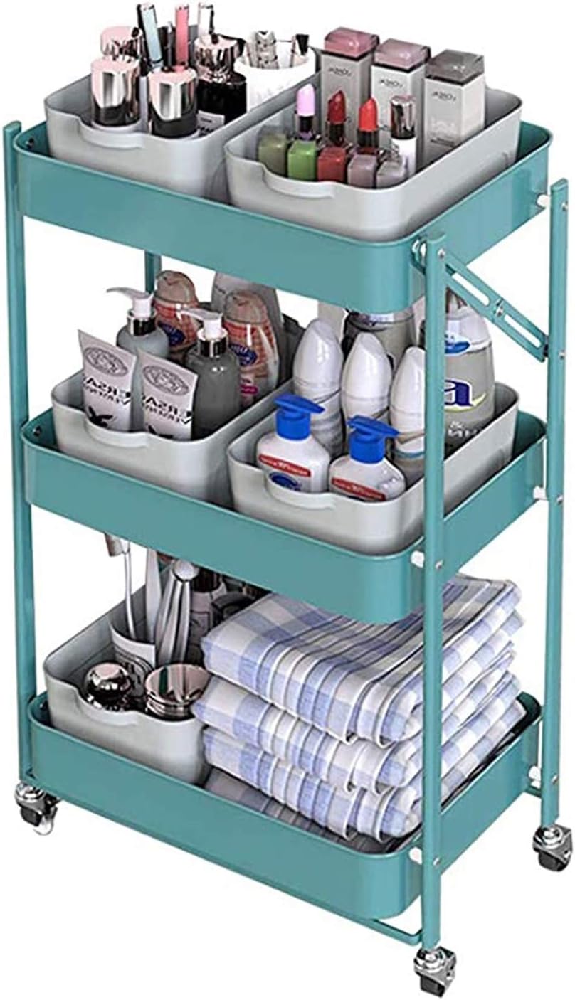 Carrito Cocina Carro De Almacenamiento De Cocina Plegable De 3 Capas