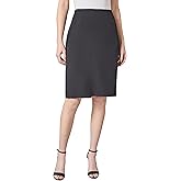 Kasper Petite Stretch Crepe Knee-Length Pencil Skirt