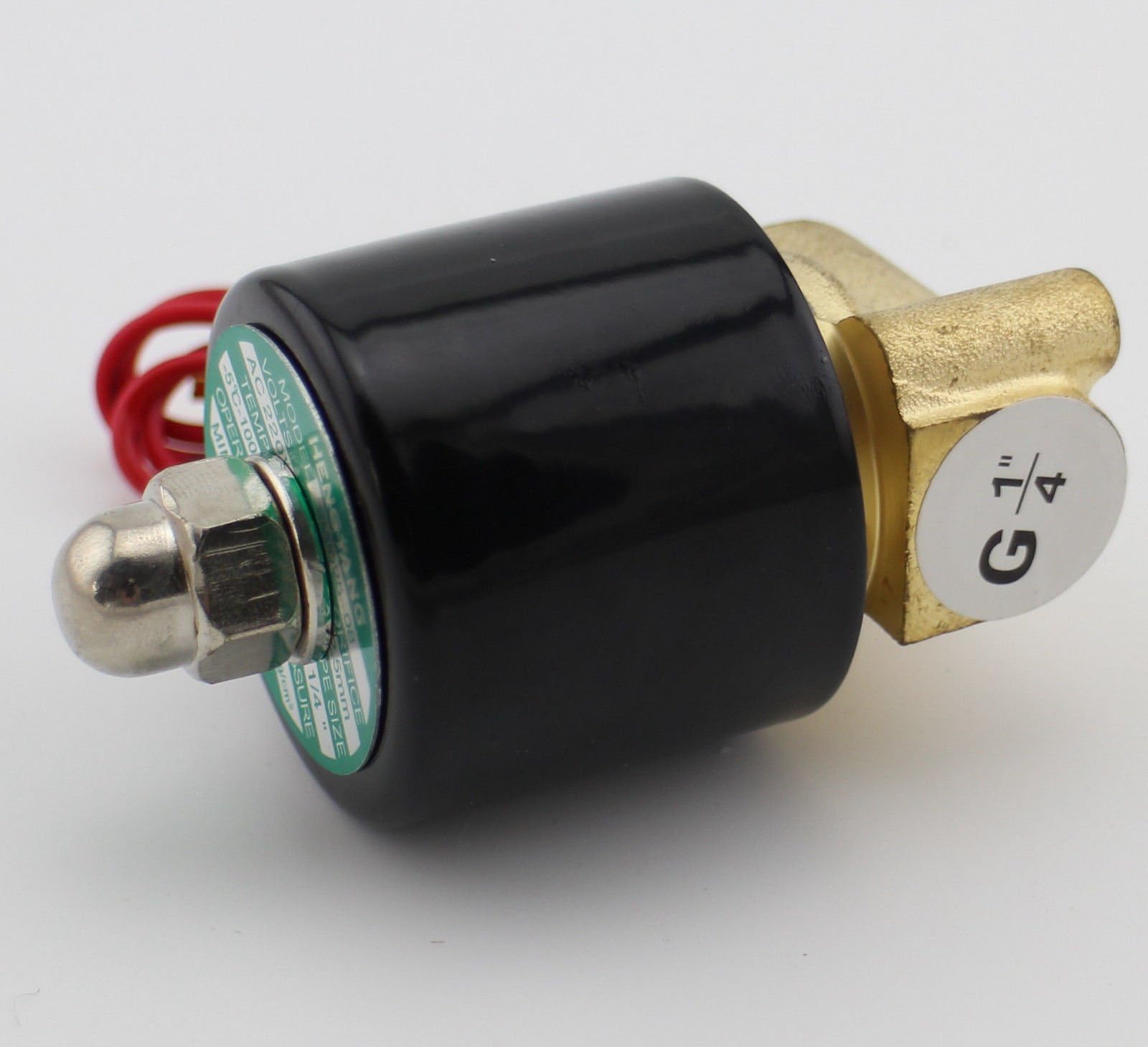 creatorele AC 220V 1/4" 2W-025-08 Electric Solenoid Valve Water Air NC Gas Oil Pneumatic