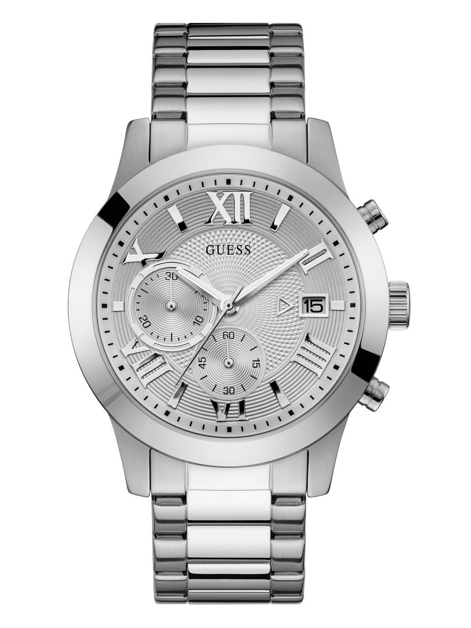 GUESS Stainless Steel Chronograph Bracelet Watch With Color