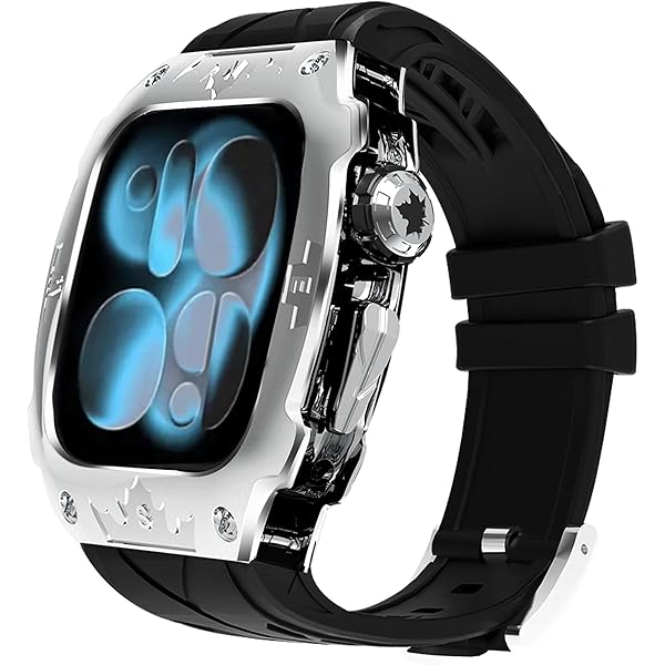 スマホアクセサリー Apple Watch 7 Case Amazon.com: Luxury Metal Case for Apple Watch 8 7 45mm 6 44mm Band