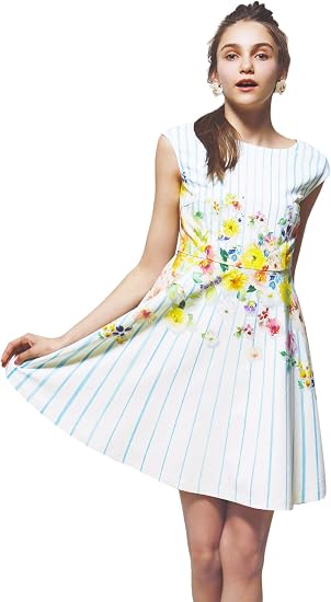 Amazon Co Jp クイーンズコート Queens Court スタイルアップワンピース S 1 ホワイト系 服 ファッション小物