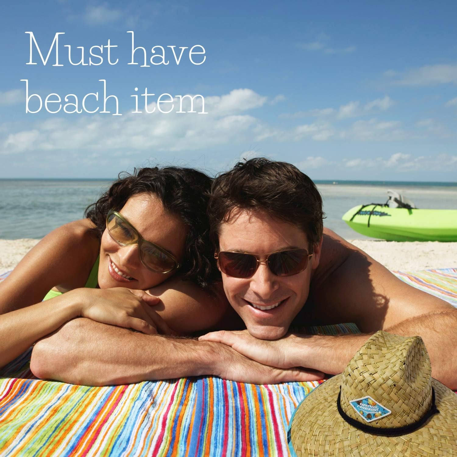 WAVERUNNER Men's Beach Straw Hat- Wide Brim Sun Hat with UPF 50+ Protection (Palm) at  Men’s Clothing store