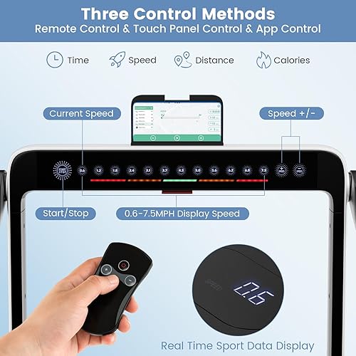 Goplus in Under Desk Treadmill, Superfit Folding