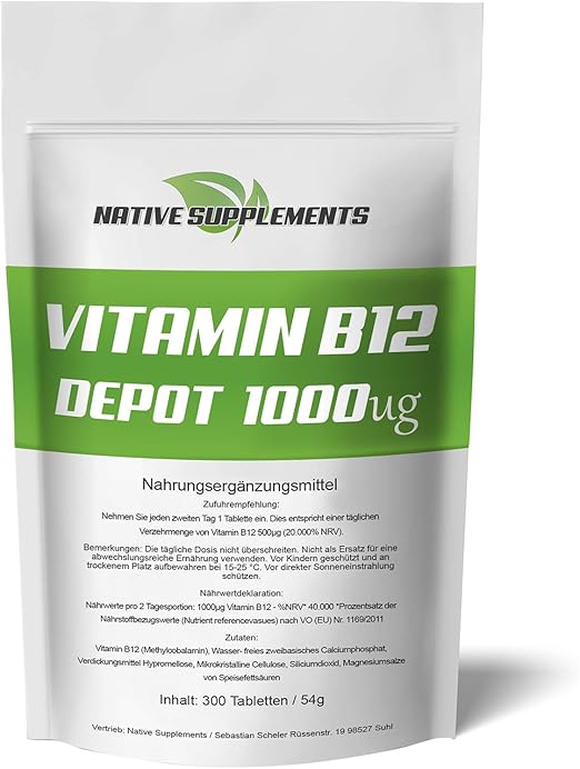 300 Tabletten Vitamin B12 Depot XXL Big Pack Best Preis Garantie Original Native