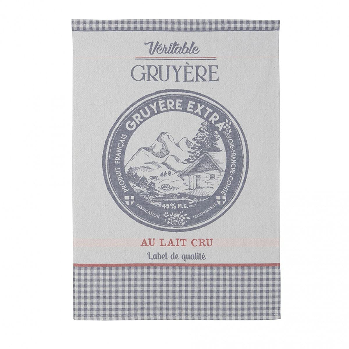 Coucke Gruyere Cheese Jacquard Cotton Towel 20 by 30 Inches, Blue, 100% Cotton