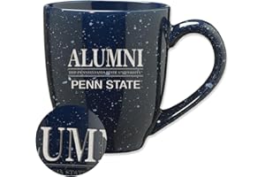 Rico Industries NCAA Alumni 16 oz Team Color Laser Engraved Speckled Ceramic Coffee Mug