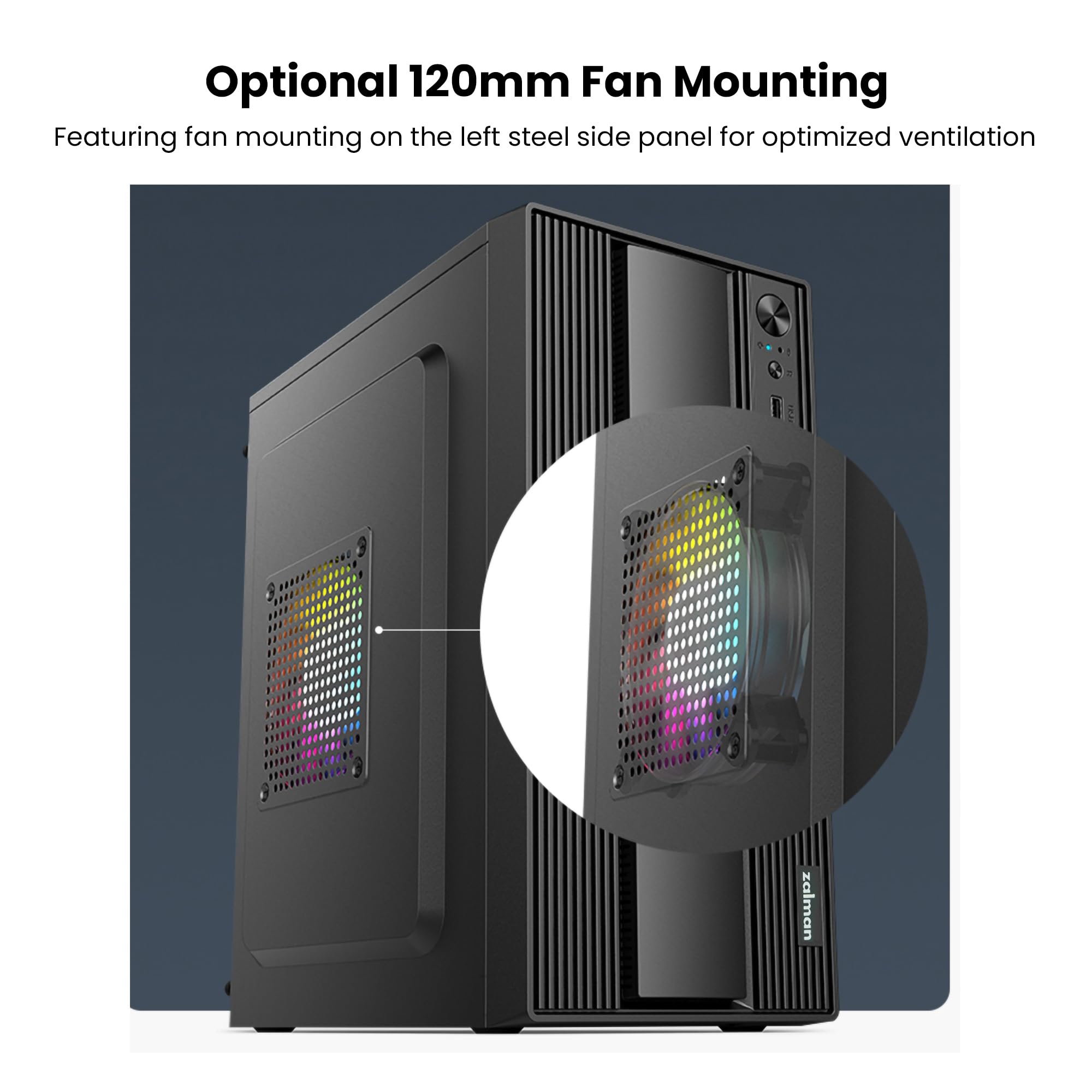 Zalman T6 MINI Compact M-ATX PC Case, Micro-ATX Mini-ITX SFF SFX HTPC Small Form Factor Computer Chassis, USB 3.0, 1 x 80mm Preinstalled Fan, Space Saving Mini Tower Office PC Workstation