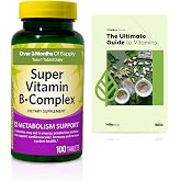 Spring Valley Super Vitamin B-Complex Tablets Dietary Supplement Value Size, 100 Count (Over 3 Months Supply) + Exclusive VitaMax Vitamin Guide (2 Items)