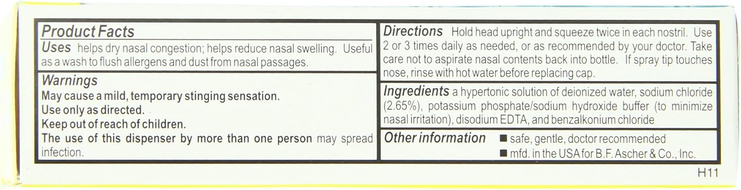 Ayr Allergy & Sinus Hypertonic Saline Nasal Mist: Health & Personal Care