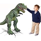 YONGJULE Large Dinosaur Toys- 28" Tyrannosaurus Rex Soft Dinosaur Toys for Kids 3-5, Big Inflatable Dinosaur for Boys Girls, Realistic Dinosaur Figures Gifts