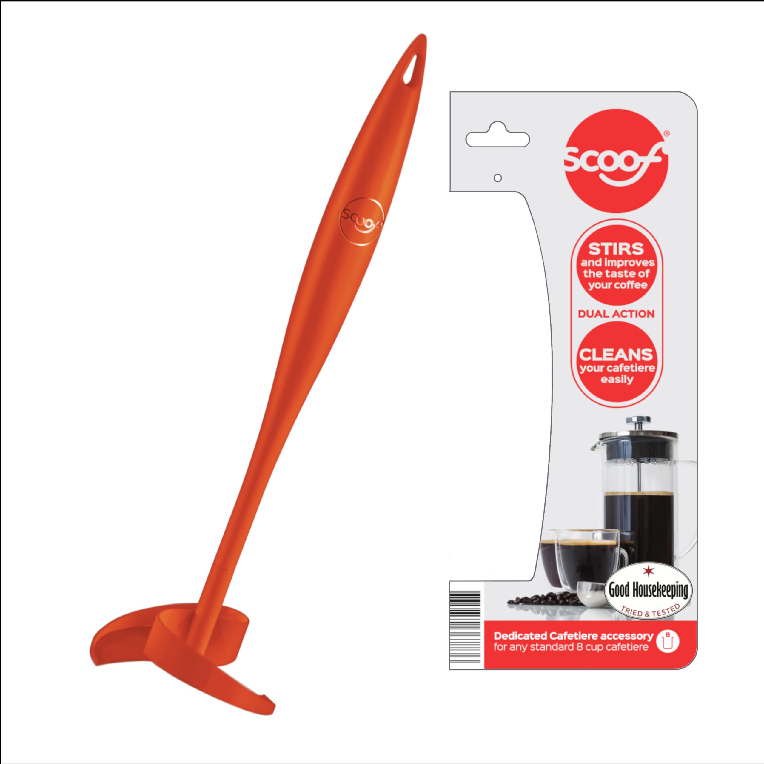 Scoof Original Cafetiere Tool. Stirs in Flavour. Scoops Out Mess. Enhance Your French Press Ritual