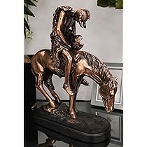Amazon Com Ebros Large End Of The Trail Indian Native Tribal Hero Warrior Statue Electroplated Bronze Resin Reproduction Of James Fraser Sculptwork In Wisconsin National Cowboy And Western Heritage Museum Home