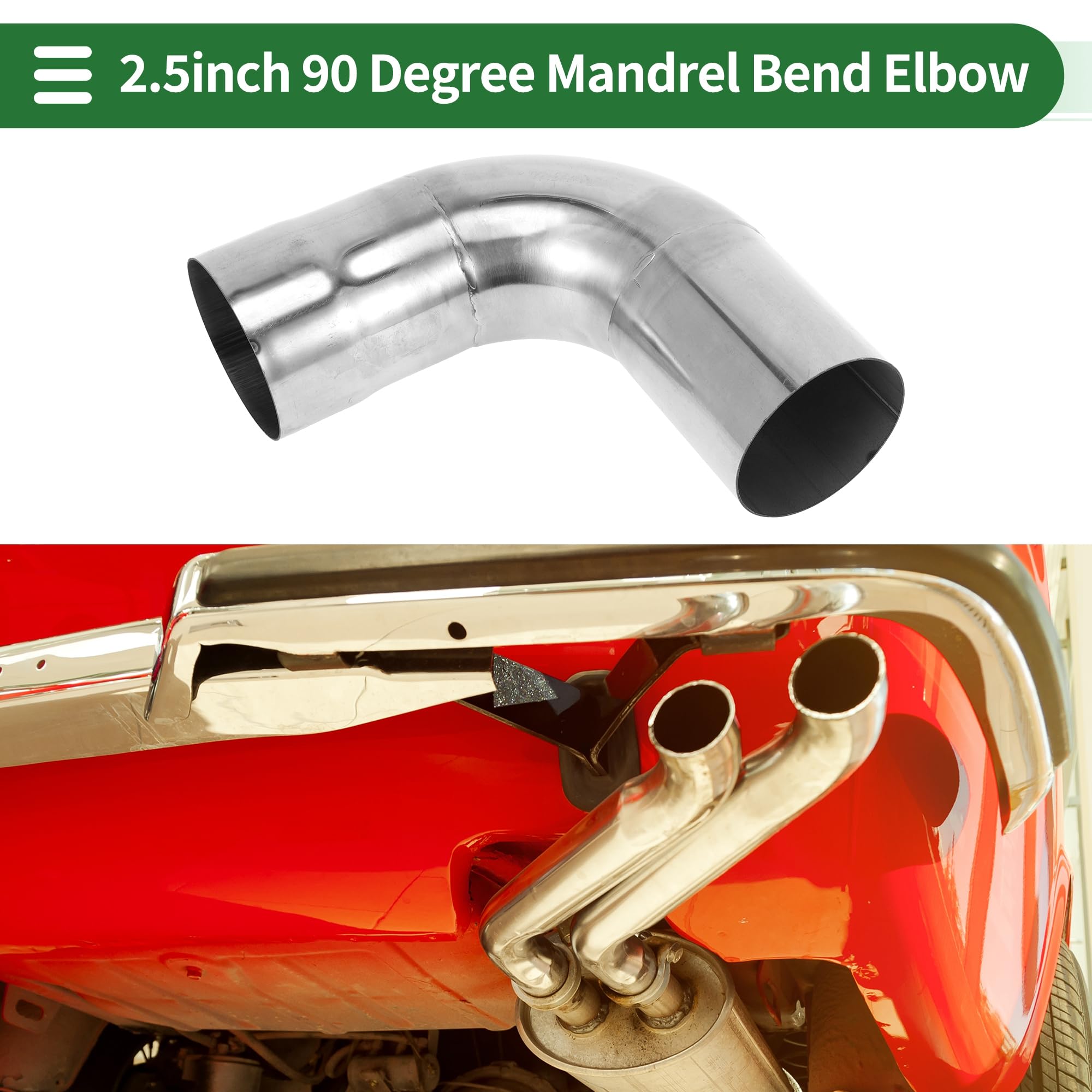 Condition photo showing New/Like New for motoforti 90 degree mandrel exhaust tube car exhaust pipe mandrel bend diy custom tubing pipe 2.5" o