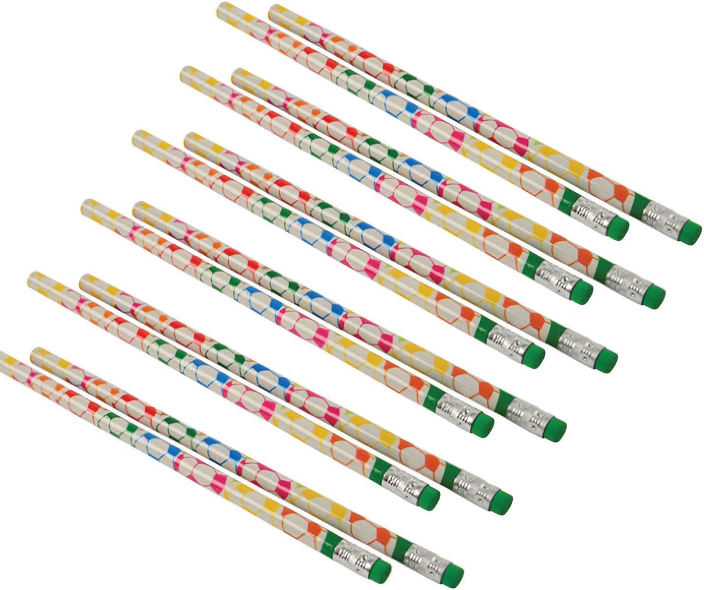 2 Dozen (24) SOCCER PENCILS ~ Party Favors/Soccer Ball/Classroom Student Rewards/Goody Bag