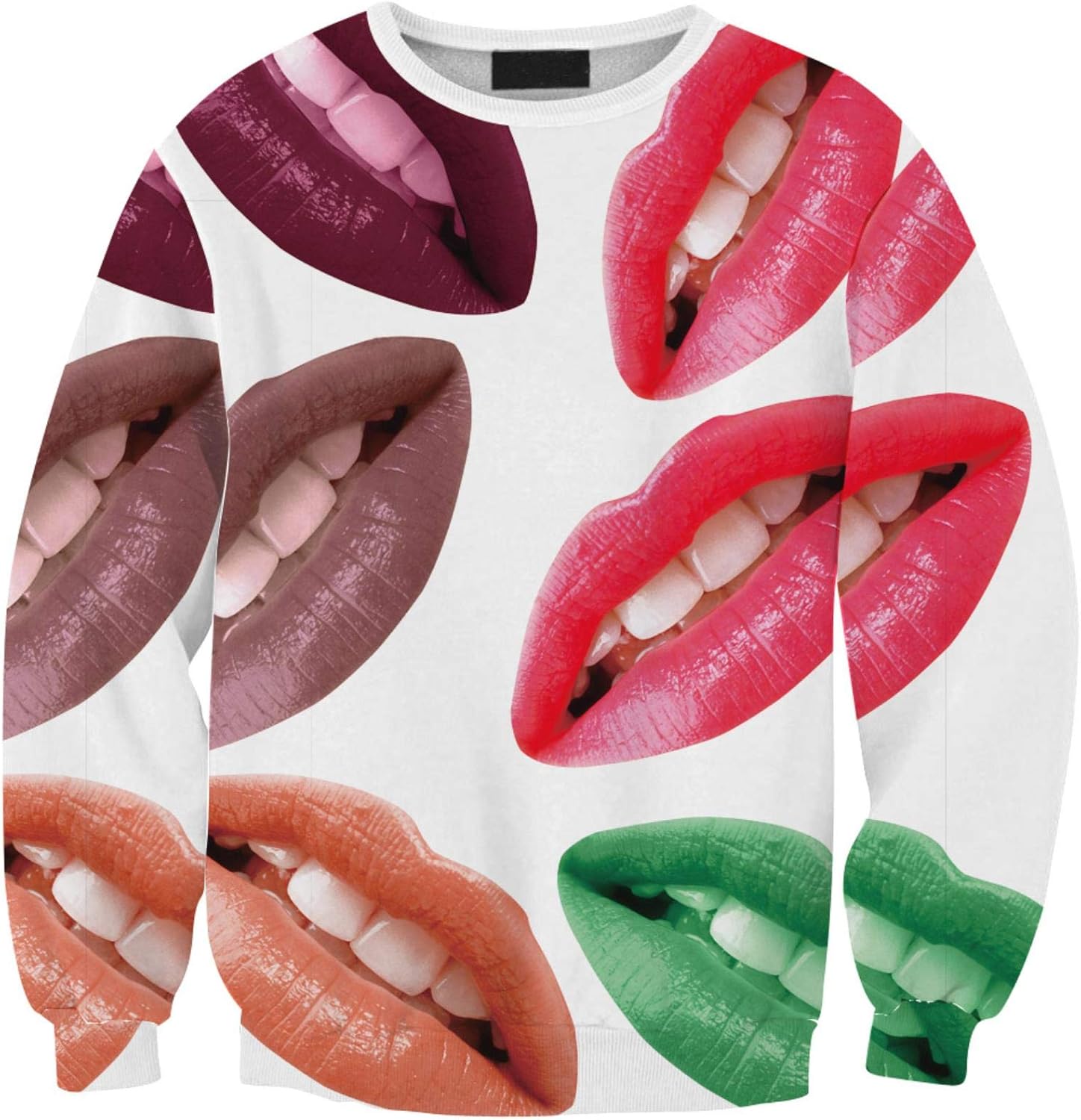Color Lips Personality Street Sweater Men and Women Fall/winter Hedging